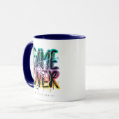 Mug Graffiti manette de jeu game over joueur (Devant gauche)