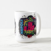Mug Graffiti Néon Urbain Château de Naples (Devant droit)
