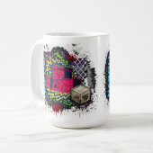 Mug Graffiti Néon Urbain Château de Naples (Devant gauche)