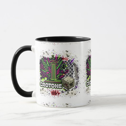 Mug Graffiti Néon Urbain Colonne de Crotone (Gauche)