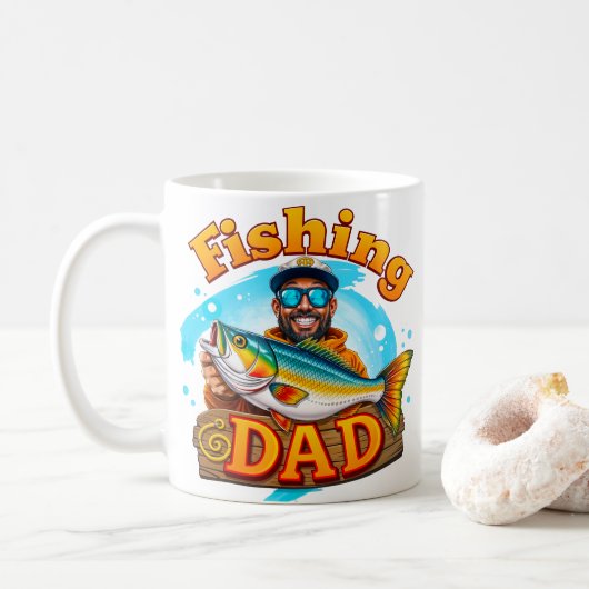 Mug Graffiti pêche papa poisson (Avec donut)