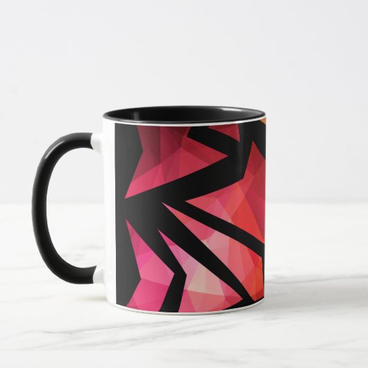 Mug graffiti polygonal moderne Abstrait géométrique fo (Gauche)