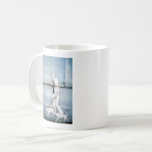 Mug graffiti pour chien marchant rue branimirova, croa (Devant gauche)