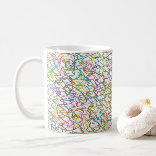 Mug Graffiti Splatter Motif Abstrait (Avec donut)