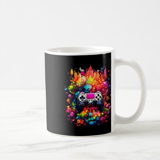 Mug Graffiti Tie Dye Splash Video Game Controller Jeu (Droite)