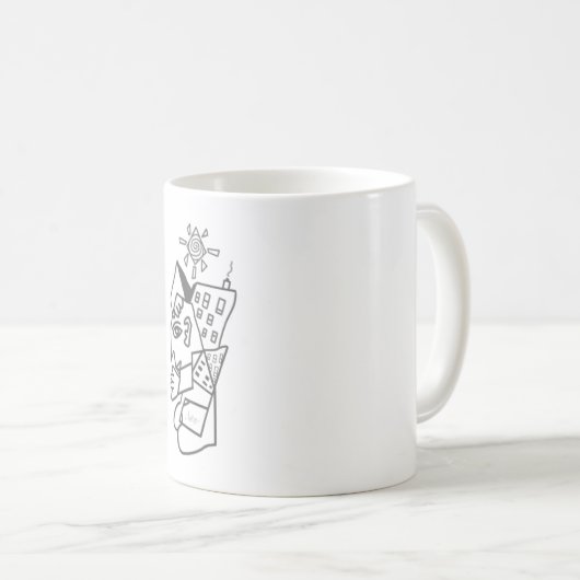 Mug Graffiti urbain Abstrait Cityscape (Devant droit)