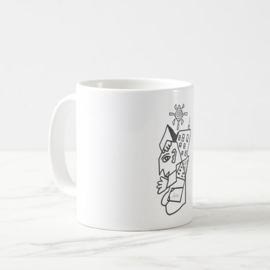 Mug Graffiti urbain Abstrait Cityscape (Devant gauche)
