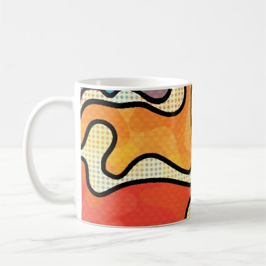 Mug Graffiti urbain : Texture d'art sans transparence. (Gauche)
