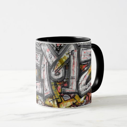Mug Graffitis macro (Devant droit)
