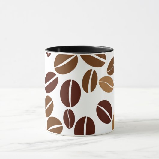 Mug Grain de café - intérieur blanc classique de (Centre)