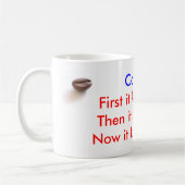 Mug grain de café, vivant éveillé d'alerte (Gauche)
