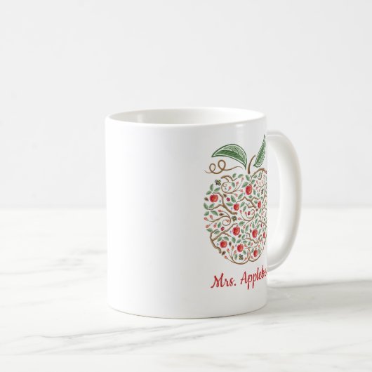 Mug Graines de la connaissance Enseignant's Apple Coff (Devant droit)