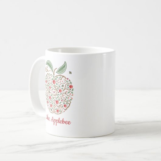 Mug Graines de la connaissance Enseignant's Apple Coff (Devant gauche)