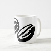Mug grains de café torréfiés générés par ia (Devant droit)