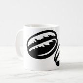 Mug grains de café torréfiés générés par ia (Devant gauche)