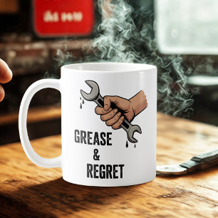 Mug Graisse & Regret Blague de vie de technicien
