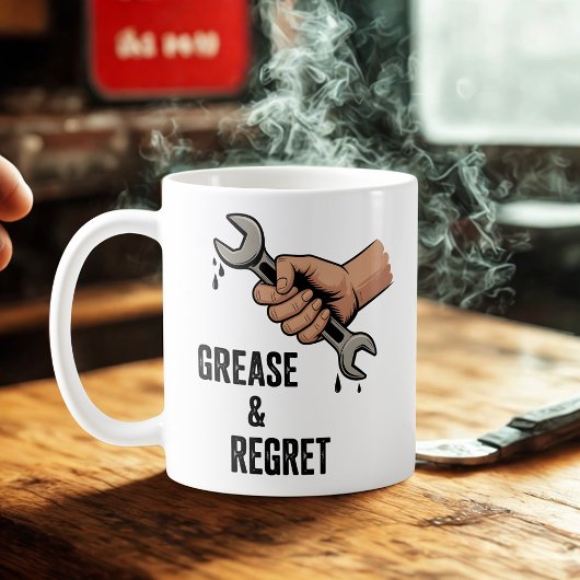 Mug Graisse & Regret | Blague de vie de technicien