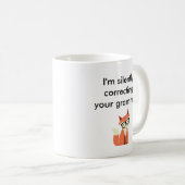 Mug Grammaire de Fox de hippie (Devant droit)