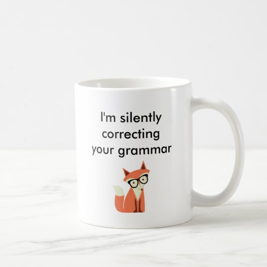 Mug Grammaire de Fox de hippie (Droite)