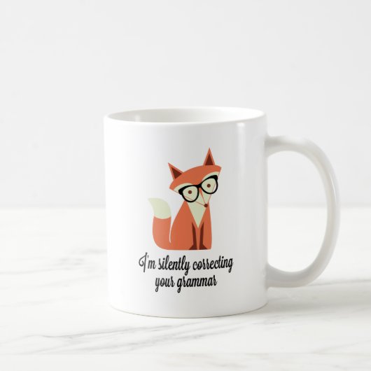 Mug Grammaire de Fox de hippie (Droite)