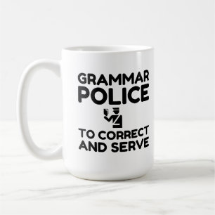 Mug Grammar Police À Corriger Et Servir Funny
