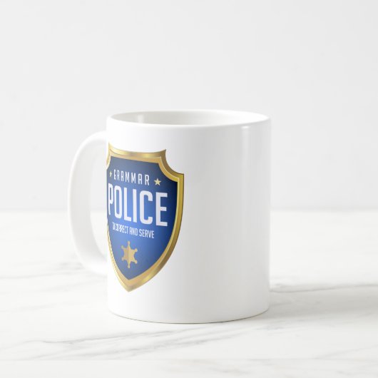 Mug Grammar Police Drôle (Devant gauche)