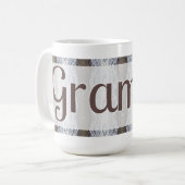 Mug Gramme Brown Et Blanc (Devant gauche)