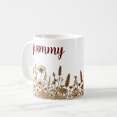 Mug Grammy Design Floral Moderne (Devant gauche)