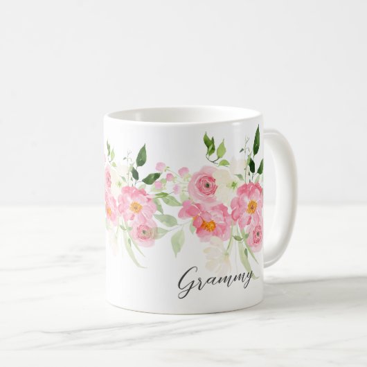 Mug Grammy florale du printemps (Devant droit)