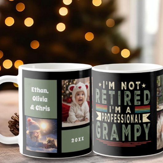Mug Grampy Grandpa 4 Photo Collage