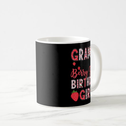 Mug Grampy Of The Berry First Birthday Girl Strawberry (Devant droit)