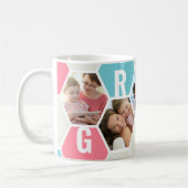 Mug Gran 5 Photo modifiable 4 lettres Bee et Honeypeb (Gauche)