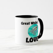 Mug Grand amant de requin blanc (Devant droit)