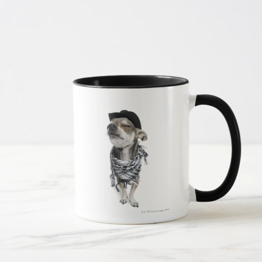 Mug Grand-angulaire d'un chiwawa avec le sien observe (Droite)