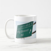 Mug Grand annuler 69 de route de castor de signe drôle (Gauche)