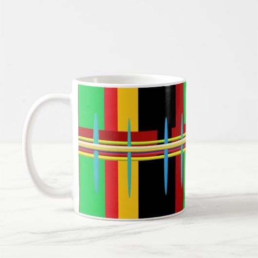 Mug Grand art moderne aux couleurs chatoyantes (Gauche)