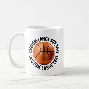Mug Grand Basketball avec Texte Personnalisé 325 ml Pe