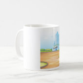 Mug Grand bâtiment bleu Musique (Devant gauche)