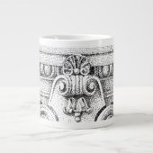 MUG GRAND BLANC OVOLO ET FLECHE DE DARTES (Devant)