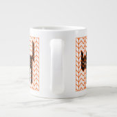 Mug grand blanc tricot chat noir (Dos)