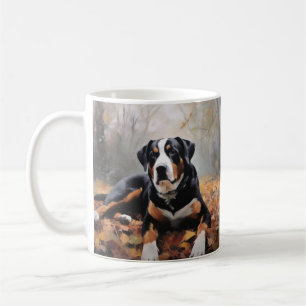 Mug Grand Bouvier Suisse en automne les feuilles tombe