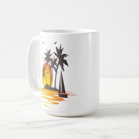 Mug Grand café avec une belle vue (Devant gauche)