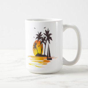 Mug Grand café avec une belle vue