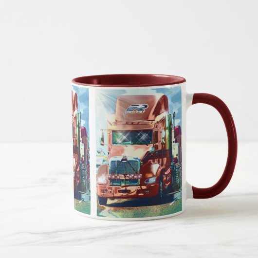 Mug Grand camion lourd rouge pour des camionneurs et (Droite)