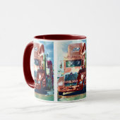 Mug Grand camion lourd rouge pour des camionneurs et (Devant gauche)