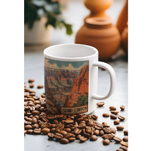 Mug Grand Canyon Retro Design de voyage
