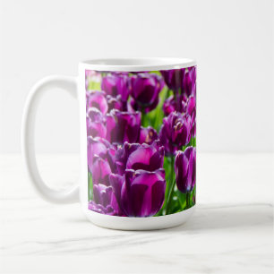 Mug Grand champ de tulipes pourpres