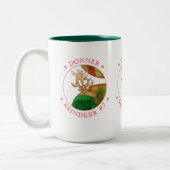 Mug grand chasseur vert DONNER REINDEER bicolore (Gauche)