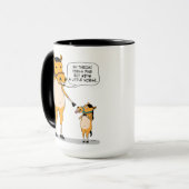 Mug Grand cheval drôle et mignon et petit cheval (Devant gauche)