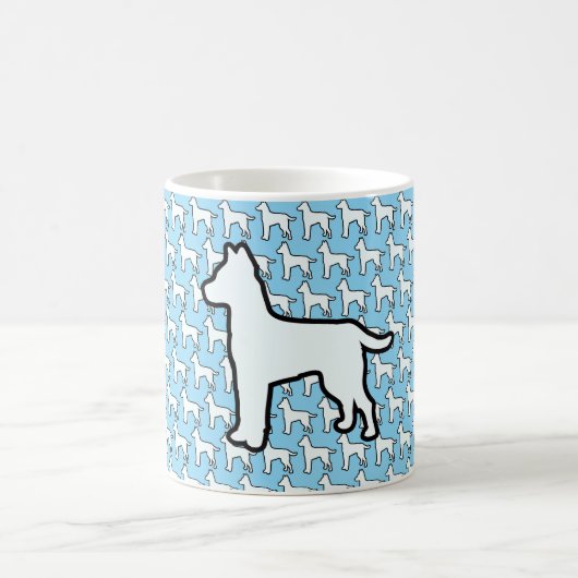 Mug Grand Chien Blanc Lt Bleu (Centre)